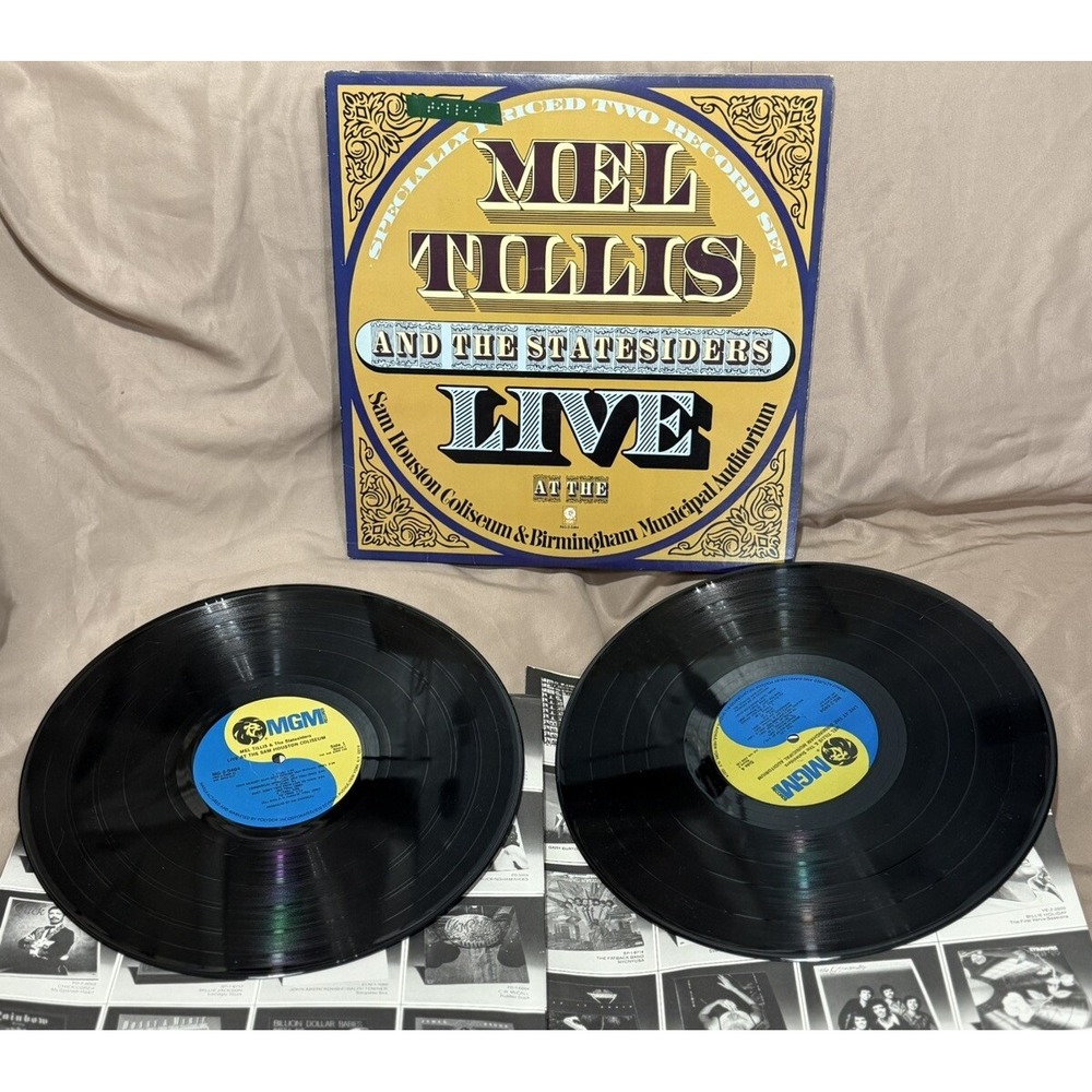Lot Of 2 Mel Tillis I Ain't Never1976, Mel Tillis & Stateside Live1972 MGM VTG - Picture 3 of 6
